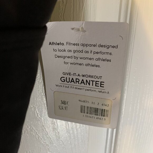 Athleta Women's Twister Tankini Top Size 34 B C NEW Black Strappy Underwire - Picture 9 of 10